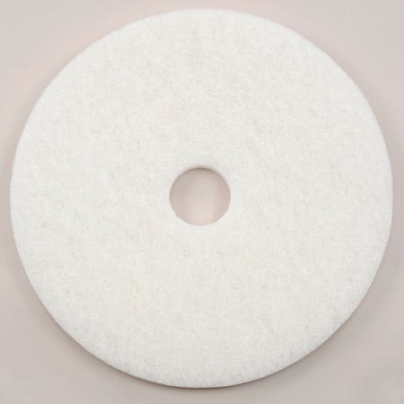 Global Industrial 22in Polishing Pad, White, 5PK 641308WH